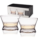 Low-Profile Flared-Lip Lead-Free-Crystal Tequila Tasting Glasses by VISKI