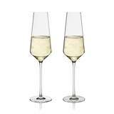 Reserve Liminal Lead-Free Crystal Stemmed Champagne Flutes by VISKI (Set of 2)