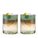 Segunda Vida 'Playa Bonit' Recycled Glass Short Tumblers by Twine (Set of 2)
