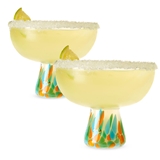 Segunda Vida 'Viajar' Wide-Rimmed Margarita Glasses by Twine Living (Set of 2)