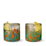 Segunda Vida 'Viajar' Recyled Glass Short Tumblers by Twine Living (Set of 2)