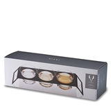 Tequila Flight Set with Modern Angled-Silhouette Stand & 3 Tasting Glasses by VISKI