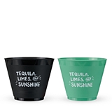 'Tequila, Limes & Sunshine' Design Shatterproof Frosted Cups by Blush (Set of 12)