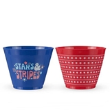 Stars & Stripes Design Shatterproof Frosted Cups by Blush (Set of 12)