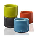 Colorful Stackable 4oz Ceramic Soju Cups by VISKI (Set of 4)