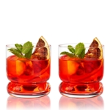 Space-Age Styled "Mercury" Crystal Rocks Glasses by VISKI (Set of 2)