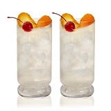 Space-Age Styled "Mercury" Crystal Highball Glasses by VISKI (Set of 2)