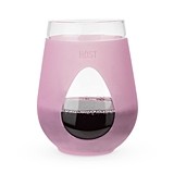 REVIVE Silicone-Wrapped Stemless Wine Glass in Pink by HOST (Set of 2)