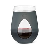 REVIVE Silicone-Wrapped Stemless Wine Glass in Grey by HOST (Set of 2)