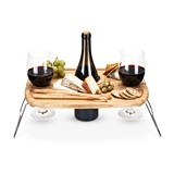 Dash: Wooden Wine Picnic Table with Foldable Metal Legs by True