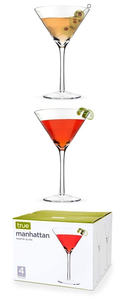 Manhattan Martini Glasses, Set of 4 by True