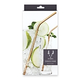 Belmont Gold-Plated Cocktail Straws by VISKI (Set of 4)