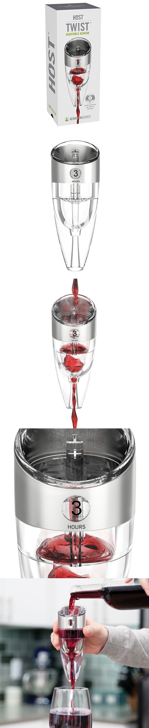TWIST Adjustable Wine Aerator by HOST