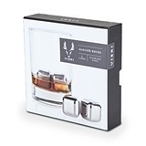 Glacier Rocks: Small Stainless-Steel Liquor Cubes (Set of 4)