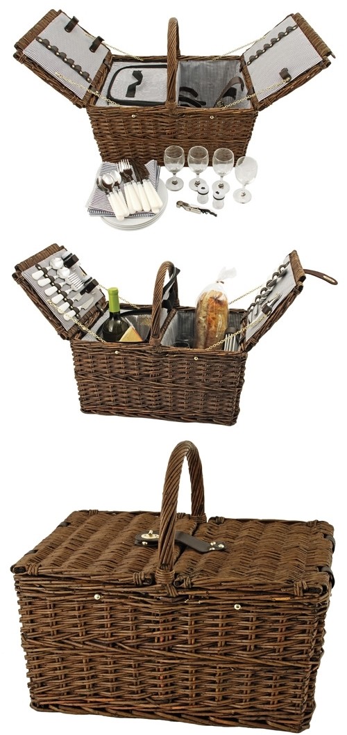 Seaside: Cape Cod Wicker Picnic Basket by Twine