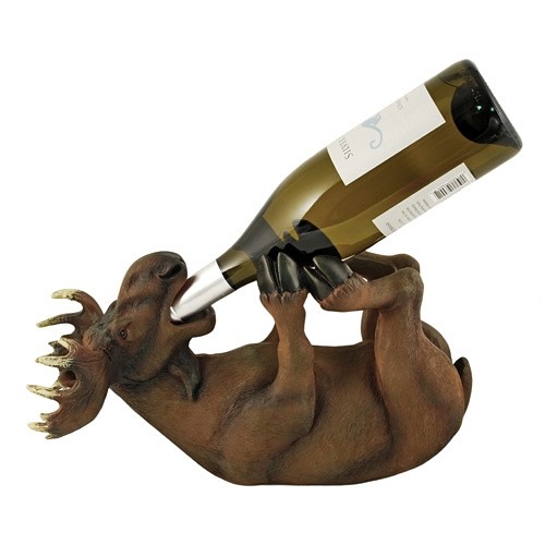 "Mischievous Moose" Wine Bottle Holder by True