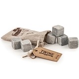 Country Home Collection Six Glacier Rocks Cooling Stones by Twine