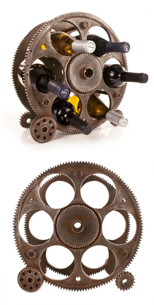 Gears and Wheels Wine Rack by Foster and Rye