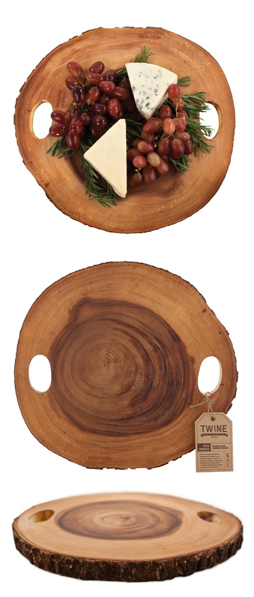 Rustic Farmhouse Collection Acacia Wood Cheese Board by Twine