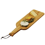 "Late Harvest" Wine-Bottle-Shaped Bamboo-Wood Cheese Board by True