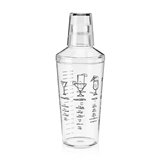 "Maraca" 7-Recipe Cocktail Shaker in Clear Plastic by True