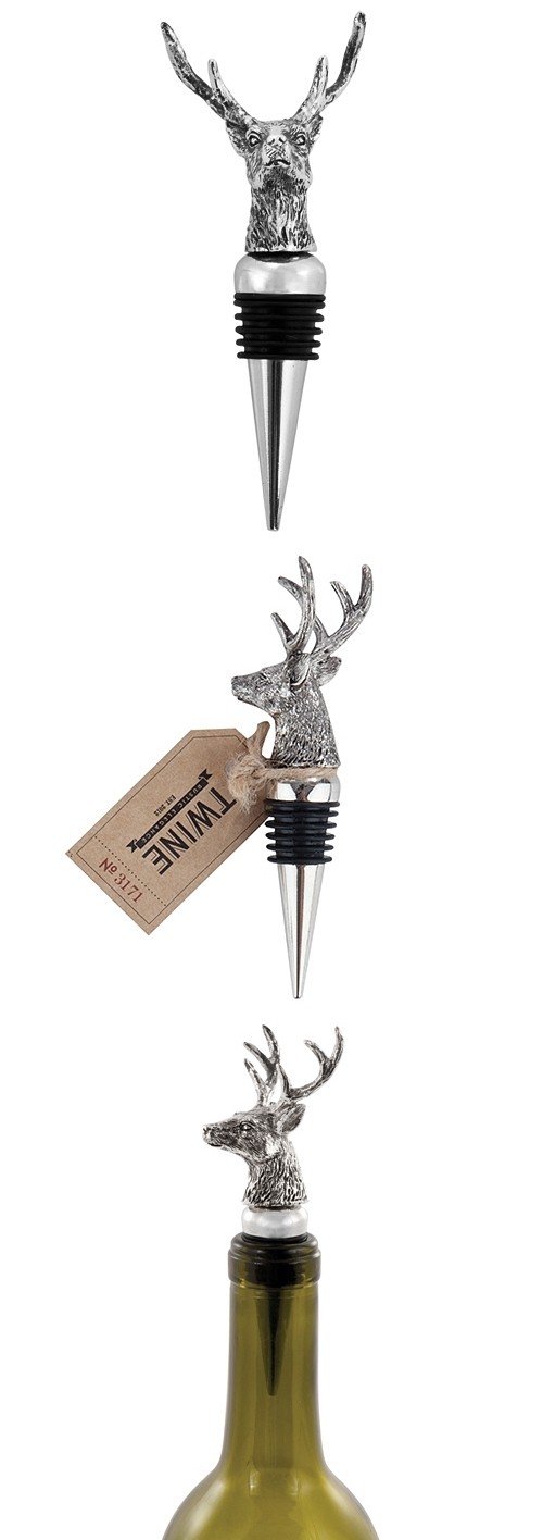 Chateau: Stag Pewter Bottle Stopper by Twine