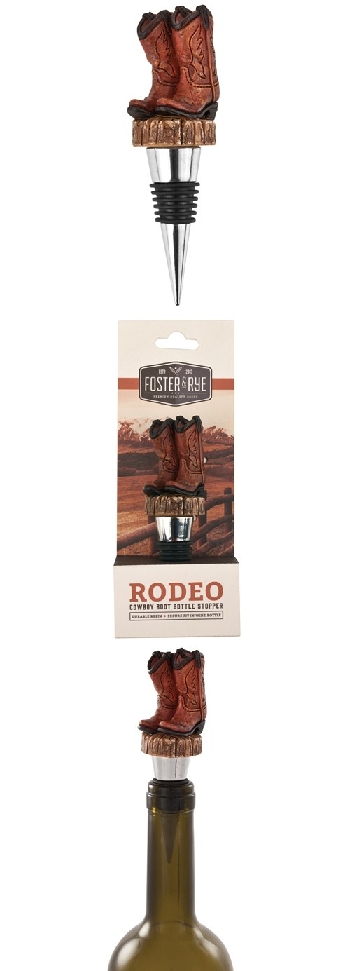 Rodeo Collection Cowboy Boots Bottle Stopper by Foster and Rye