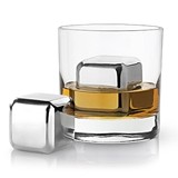 Glacier Rocks: Large Stainless-Steel Liquor Cubes (Set of 2)