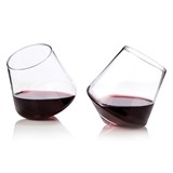 Raye Collection Lead-Free Crystal Rolling Glasses by VISKI (Set of 2)