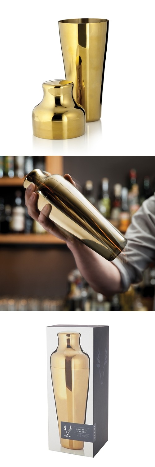 Belmont Gold-Plated Cocktail Shaker by VISKI