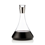 Irving Lead-Free Crystal 60oz Pyramidal Decanter with Chrome Rim by VISKI
