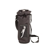 Black Grab & Go Insulated Bottle Carrier with Corkscrew by True