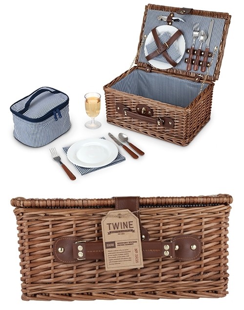 Seaside Newport Wicker Picnic Basket by Twine