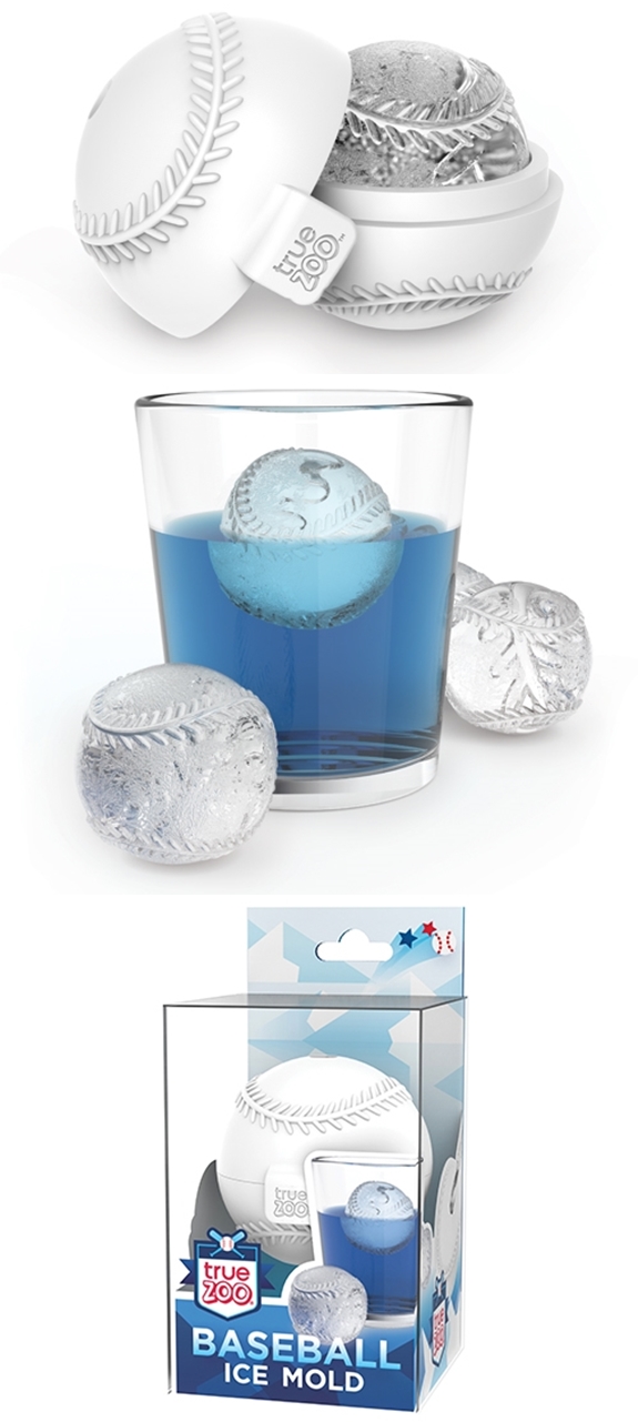 Baseball-Shaped Silicone Ice Cube Mold by TrueZOO