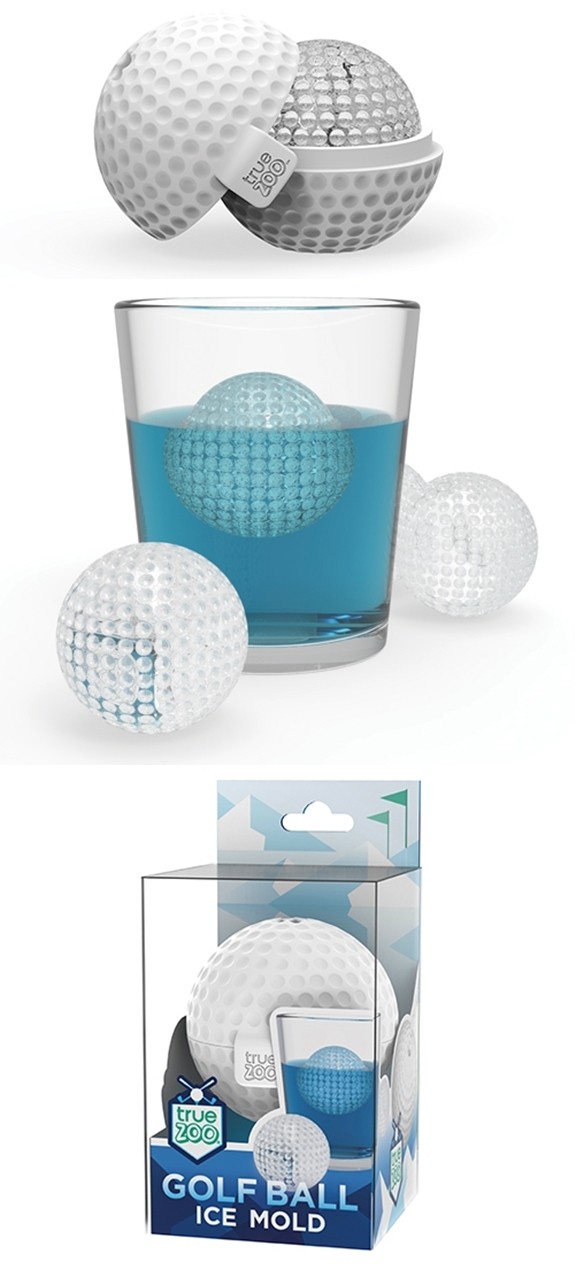 Golf-Ball-Shaped Silicone Ice Cube Mold by TrueZOO