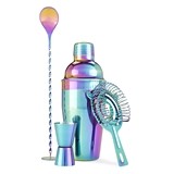 Mirage: Stainless-Steel Rainbow-Plated Barware Set by Blush