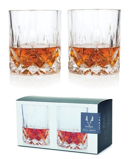 Admiral Collection: Lead-Free Crystal Tumblers by Viski (Set of 2)