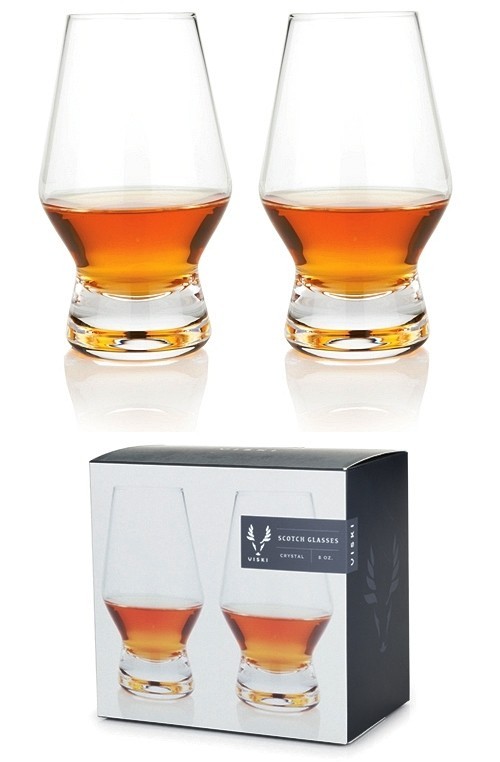 Raye Lead-Free Crystal Scotch Glasses by VISKI (Set of 2)