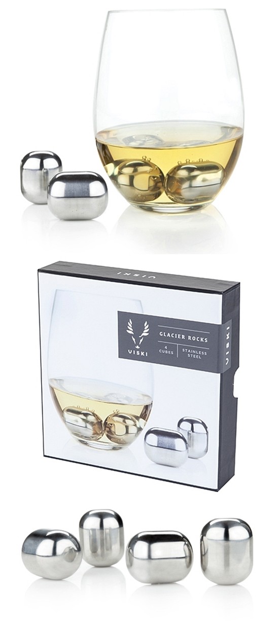 Glacier Rocks Stainless Steel Wine Globes by VISKI