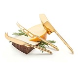 Belmont Gold-Plated Mirrored-Finish Cheese Knife Set by VISKI