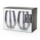 Admiral Stainless Steel Wine Glasses/Tumblers by VISKI (Set of 2)