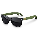 Green and Black Bottle Opener Sunglasses by Foster and Rye
