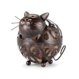 Whiskers Bronze-Finish-Metal Cat Cork Holder by True