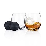 Glacier Rocks Ice Ball Mold and Crystal Tumbler Set by VISKI