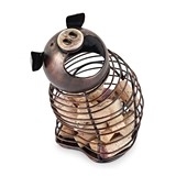 Oink Bronze-Finish-Metal Pig Cork Holder by True