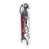 Admiral Double Opener Corkscrew with Polished Wood Inlay by VISKI