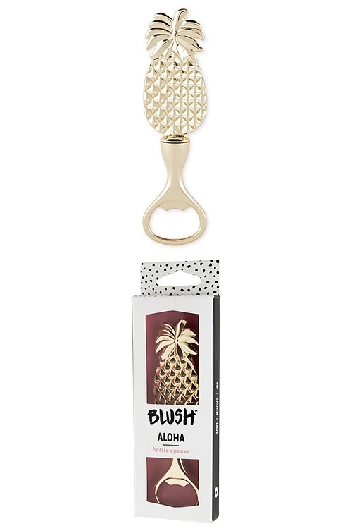Aloha Collection Gold-Tone Pineapple-Topped Bottle Opener by Blush