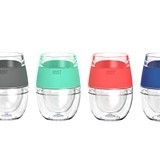 FREEZE Wine Cooling Cups by HOST w/ Assorted Colored Bands (Set of 4)