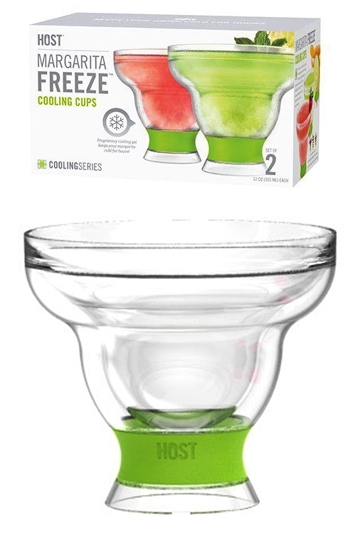 Host Margarita Freeze Cooling Cups - Set of 2 Green