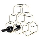 Belmont: Gold-Plated Stainless-Steel Geo Wine Rack by VISKI